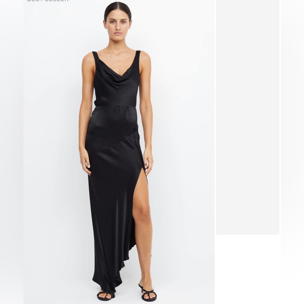 Bec + Bridge Moon Dance Cowl Dress Black 4 (best wedding guest dress!!)